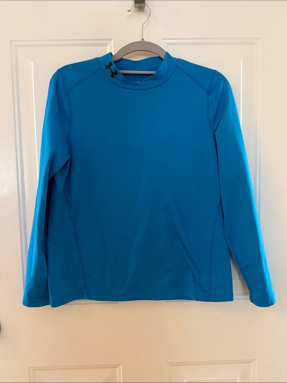 Under Armour Youth Teal Blue Long-Sleeve Athletic Top cold gear - thermal